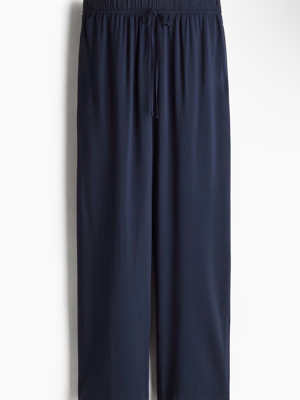 H&M Navy Wide-Leg Drawstring Pants, Women’s Large NWT
